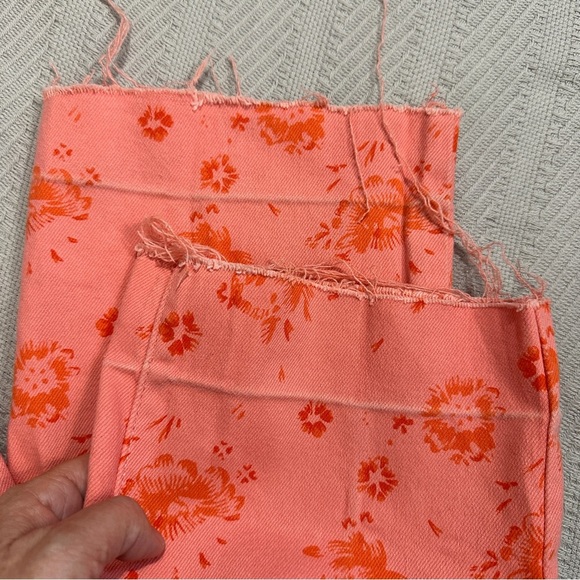 Levi's Perfectly Slimming 512 Straight Leg jeans, pink/orange, floral, spring - Picture 6 of 16